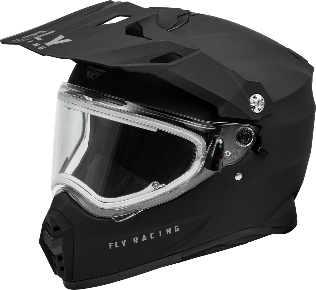 Fly Racing Trekker Snow Helmet Matte Black Electric Shield