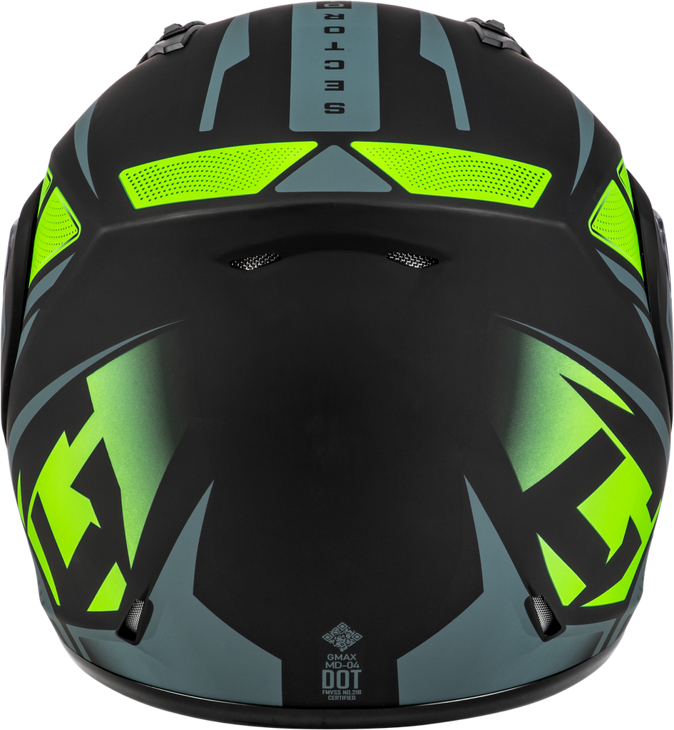 Gmax MD-04 Modular Snow Helmet Sector Green White Electric Shield