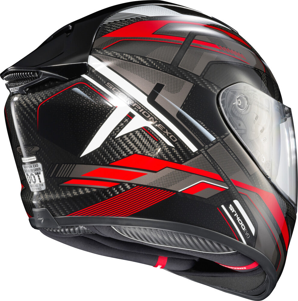 Scorpion EXO-ST1400 Carbon Bluetooth Helmet Hex Red