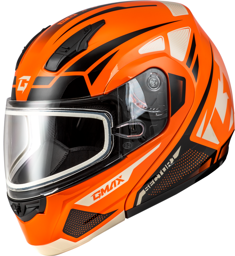 Gmax MD-04 Modular Snow Helmet Sector Orange Black
