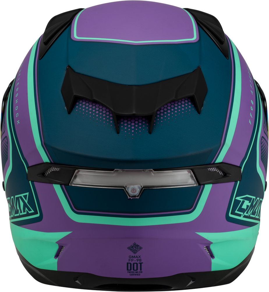 Gmax FF-98 Full Face Helmet Aftershock Purple/Blue Matte