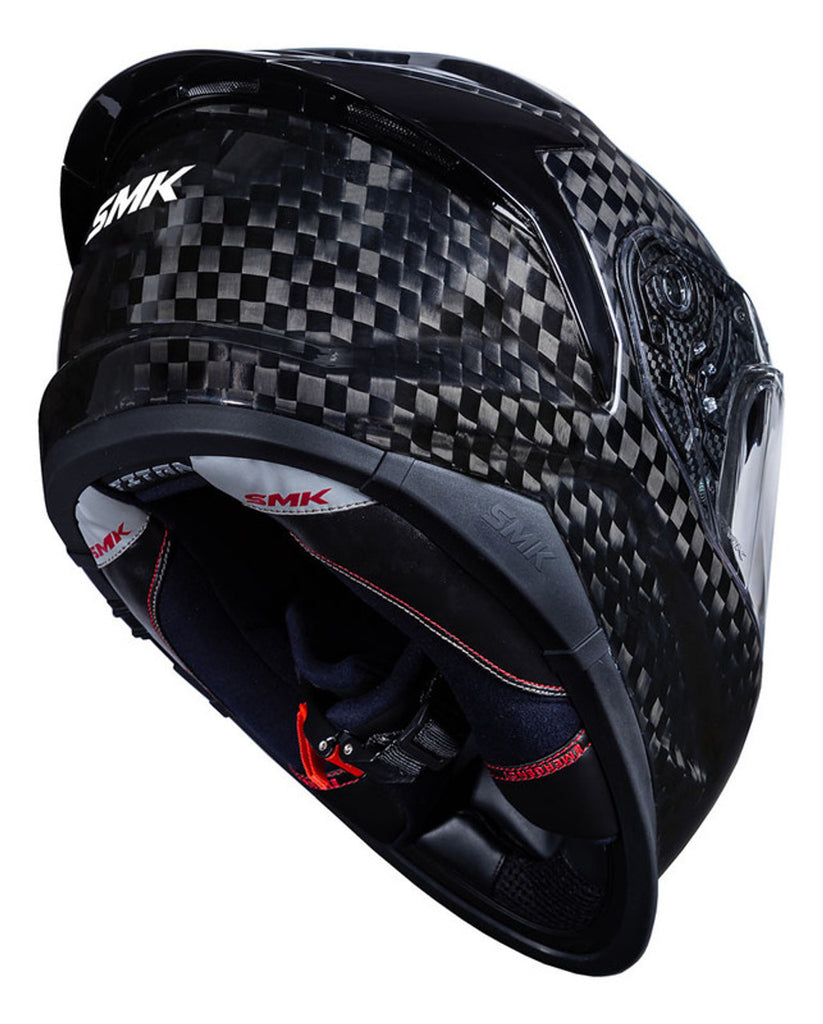 SMK Titan V2 Carbon Gloss Black Full Face Bluetooth Helmet