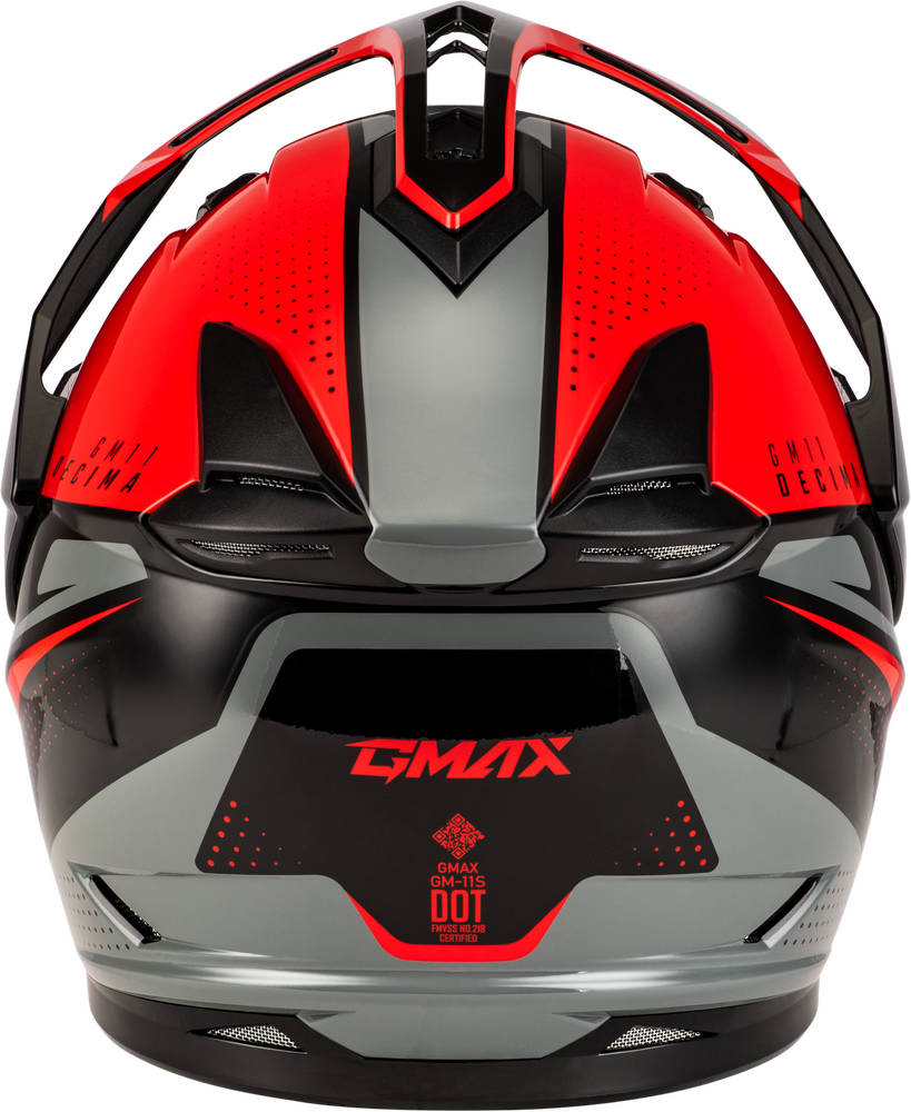 Gmax GM-11 Helmet Decima Graphic Black/Red/Grey