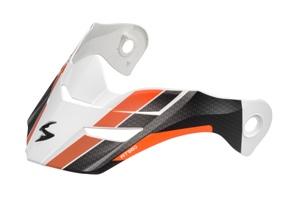 Scorpion AT-960 Hicks White Orange Peak Visor