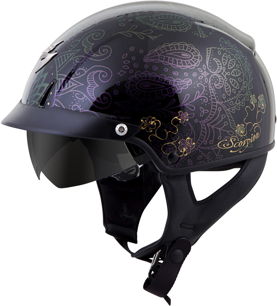 Scorpion EXO-C110 Half Helmet Azalea Black/Gold Size Medium