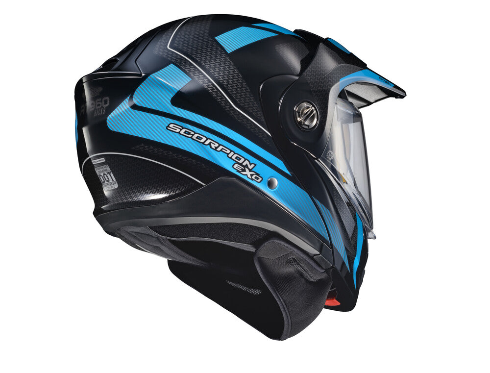Scorpion EXO-AT960 Snow Helmet Hicks Blue Dual Lens