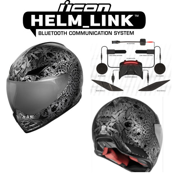 Icon Domain Full Face Bluetooth Helmet Gravitas Black