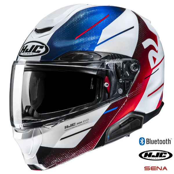 HJC RPHA 91 Modular Bluetooth Helmet Blat Graphic MC-21 11b Installed ...