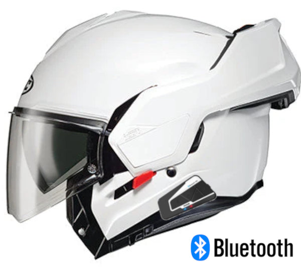 HJC i100 Modular Helmet Bluetooth Headset Gloss White