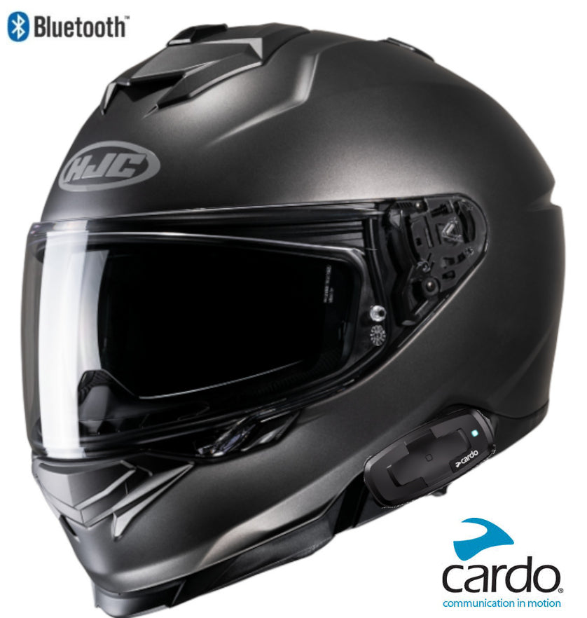 HJC i71 Bluetoth Helmet Titanium Cardo Spirit