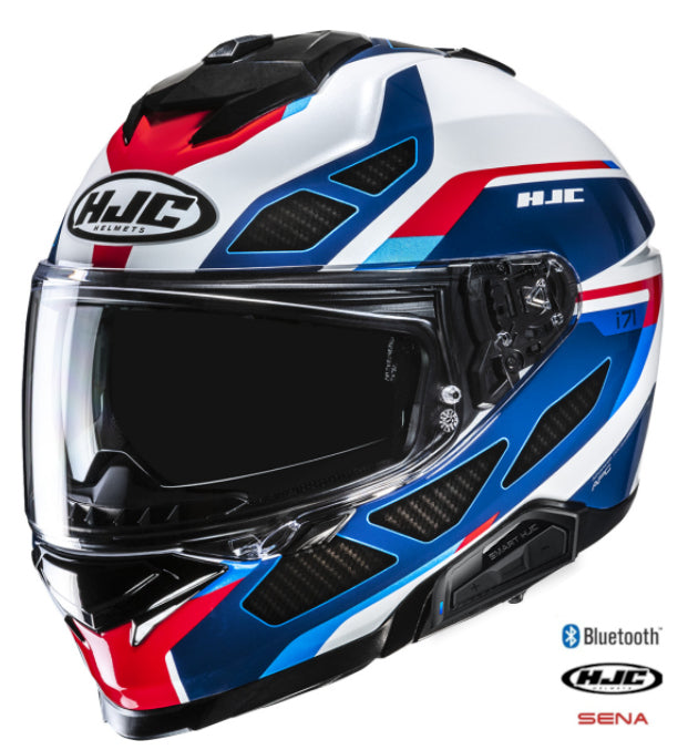 HJC i71 Full Face Bluetooth Helmet Zest MC21 11b Installed