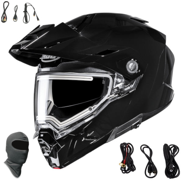HJC i80 Modular Snow Helmet Gloss Black Electirc Shield