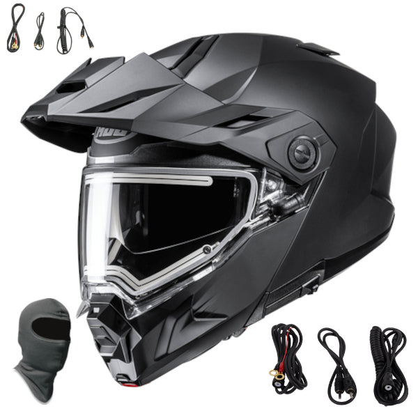 HJC i80 Modular Snow Helmet Matte Black Electric Shield