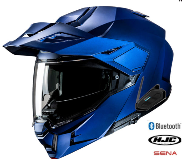 HJC i80 Bluetooth Helmet Matte Blue Sena Spider