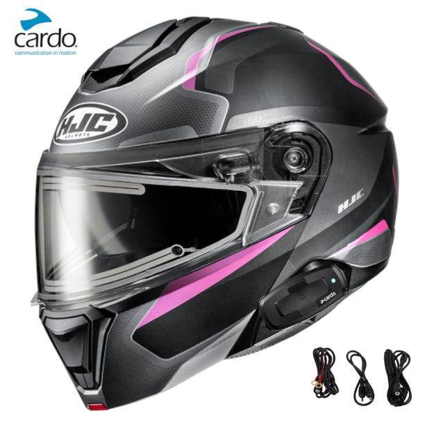 HJC i91 Bluetooth Snow Helmet Felio MC-8SF Electric Shield Cardo