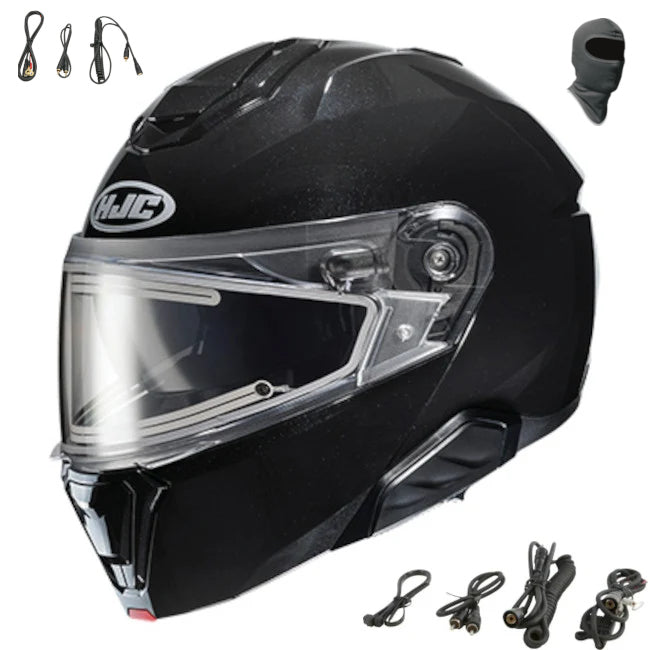 HJC i91 Modular Snow Helmet Gloss Black Electric