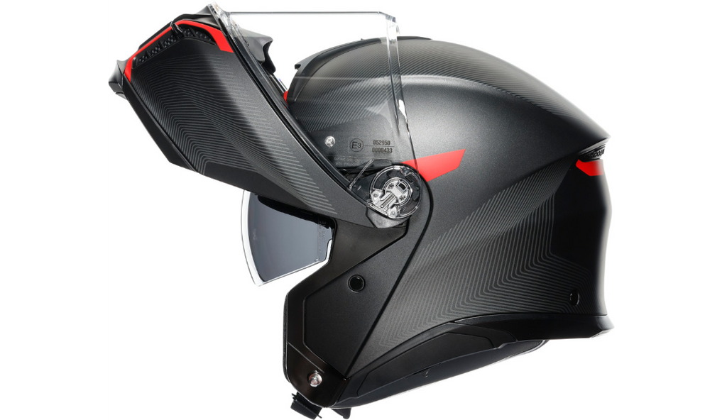 AGV Tourmodular Bluetooth Helmet Frequency Graphic Gunmetal/Red