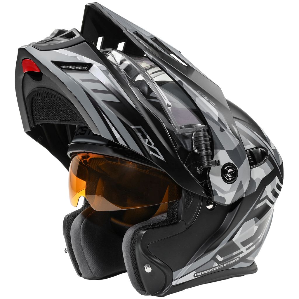 Castle X CX950 V2 Modular Snow Helmet Dart Matte Charcoal/Black Electric Shield