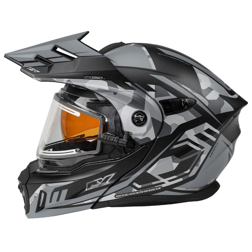 Castle X CX950 V2 Modular Snow Helmet Dart Matte Charcoal/Black Electric Shield