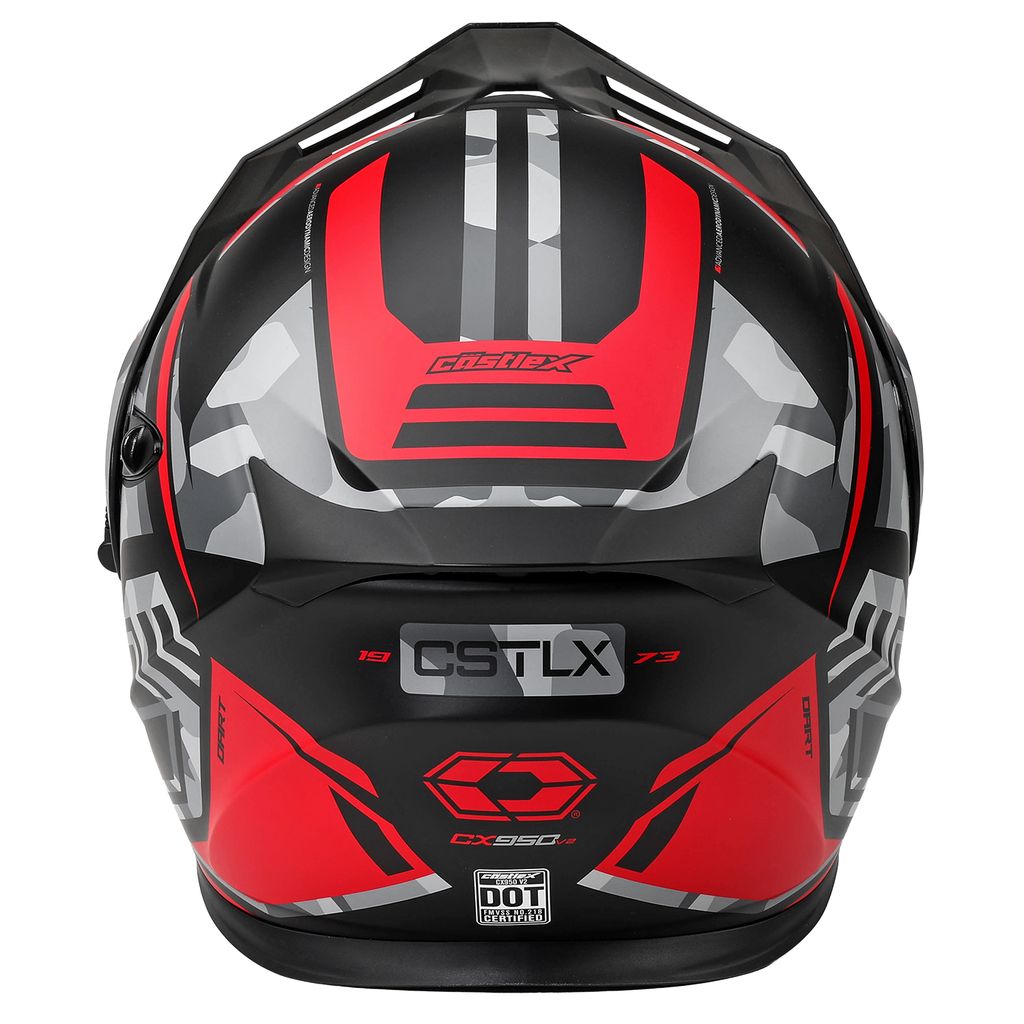 Castle X CX950 V2 Modular Snow Helmet Dart Matte Red/Black Electric Shield