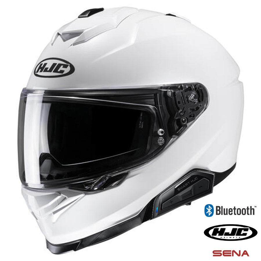 HJC i71 Full Face Bluetooth Helmet Gloss White