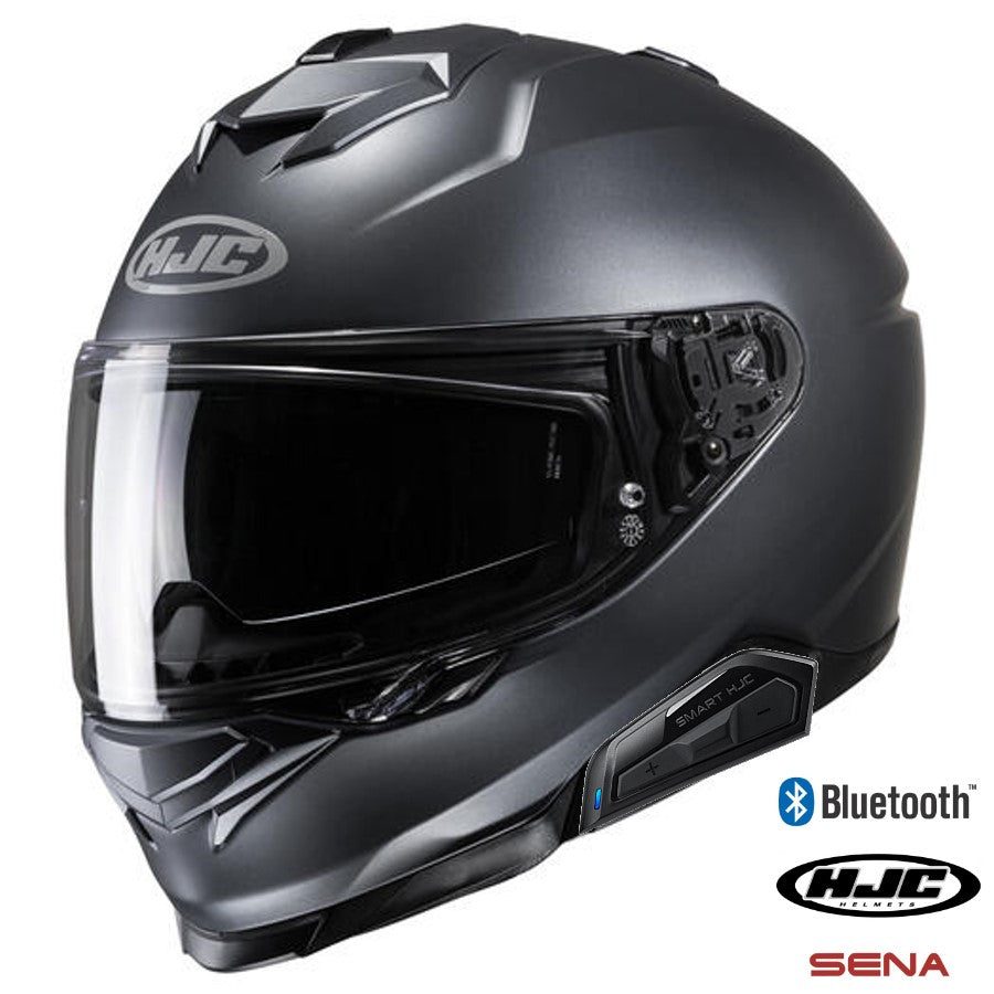 HJC i71 Full Face Bluetoth Helmet Titanium