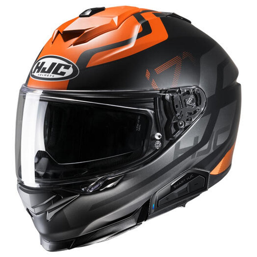 HJC i71 Full Face Bluetooth Helmet Enta MC-7SF 21b installed