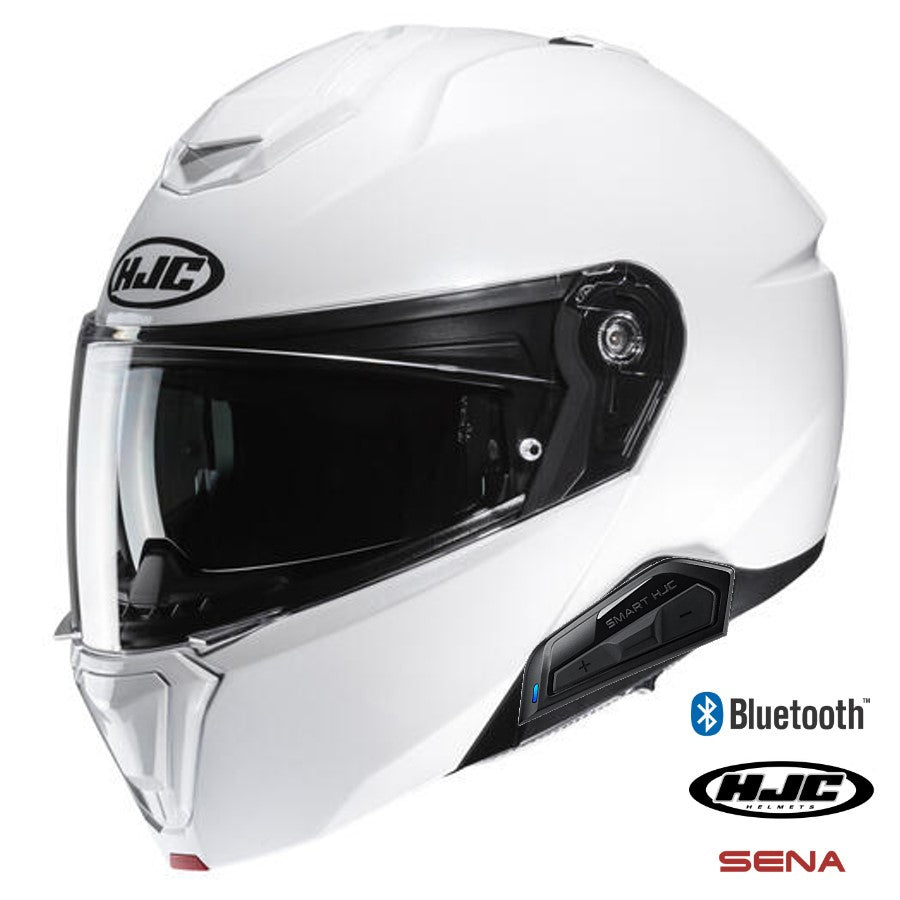 HJC i91 Modular Bluetooth Helmet Gloss White