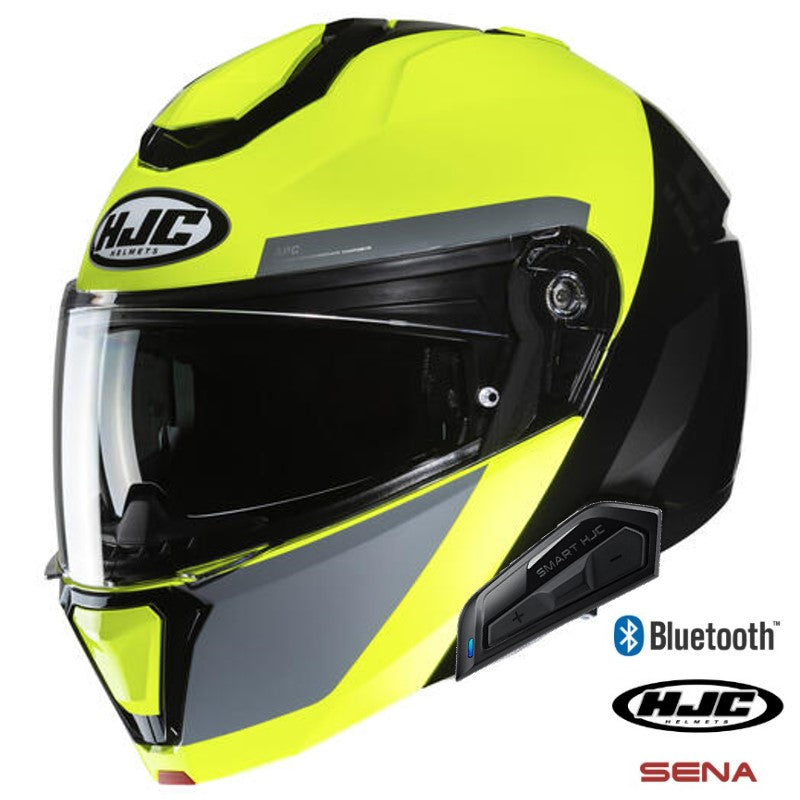 HJC i91 Modular Sena 11b Bluetooth Helmet Binna MC-3H