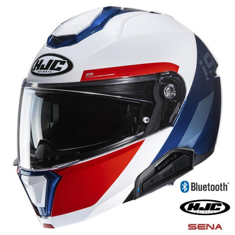 HJC i91 Modular Sena 11b Bluetooth Helmet Binna MC-21