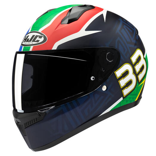 hjc dot full face helmet HJC C10 Brad Binder BB33 LTD Helmet Blue/Green / XS