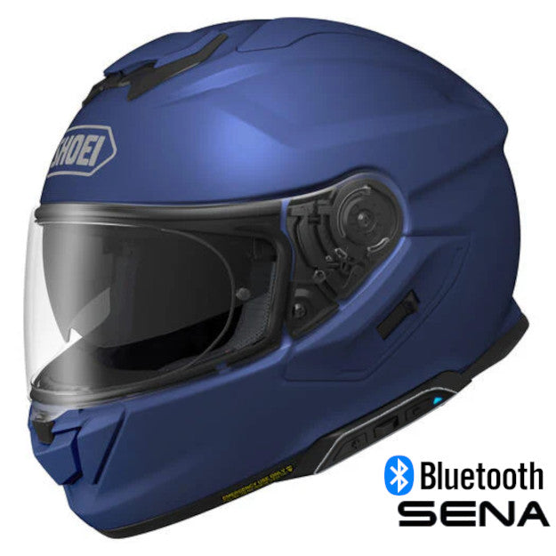 Shoei GT-Air 3 Full Face Bluetooth Helmet Matte Blue SRL 3 Installed