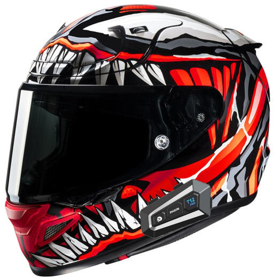 HJC RPHA 12 Full Face Bluetooth Helmet Max Venom MC-1SF