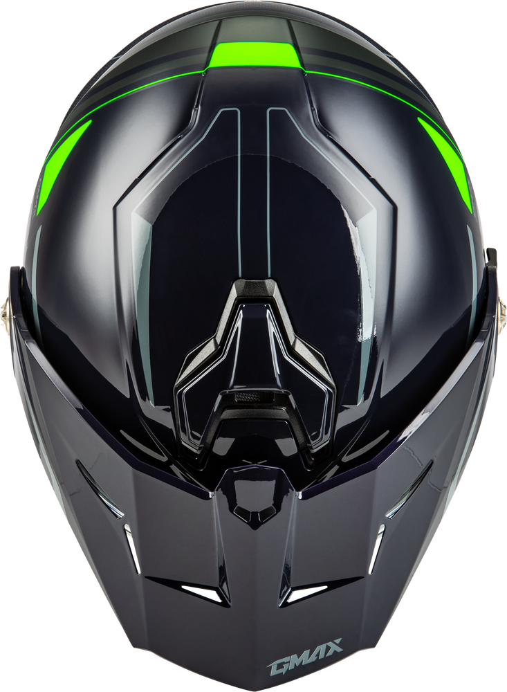 Gmax MD-74S Spectre Snow Helmet Neon Green/Grey Electric Shield