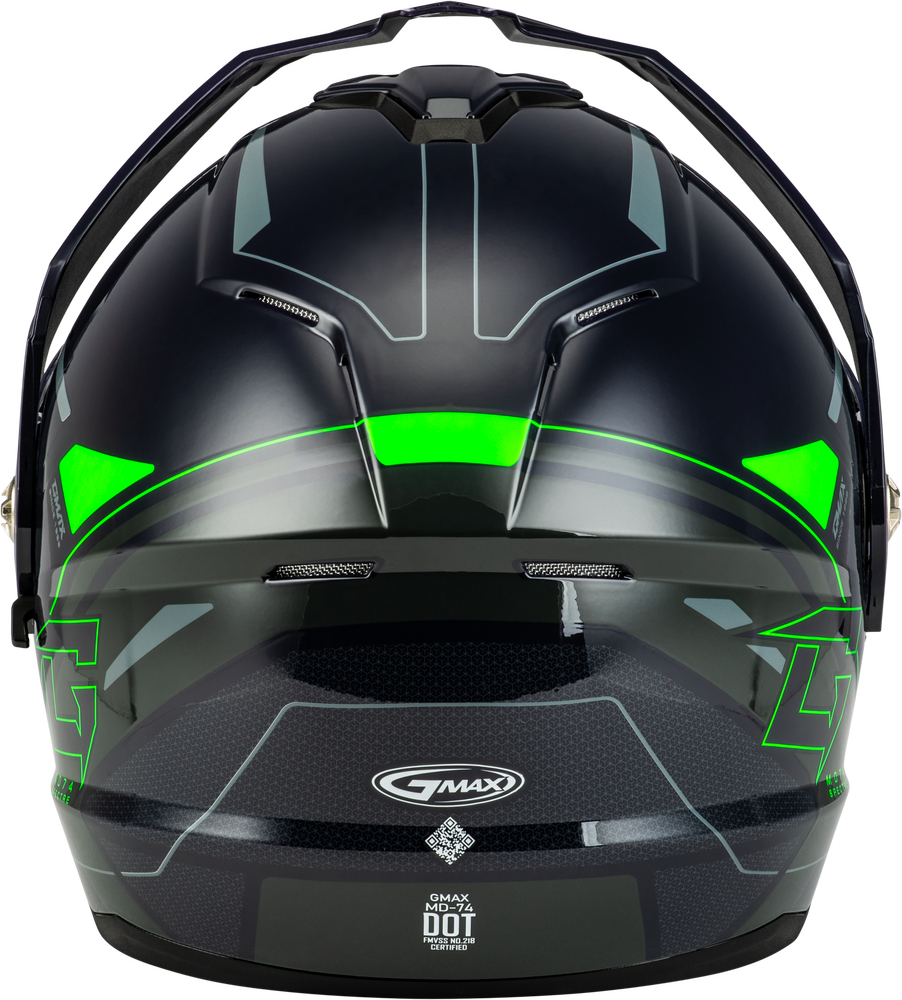 Gmax MD-74S Spectre Snow Helmet Neon Green/Grey Electric Shield