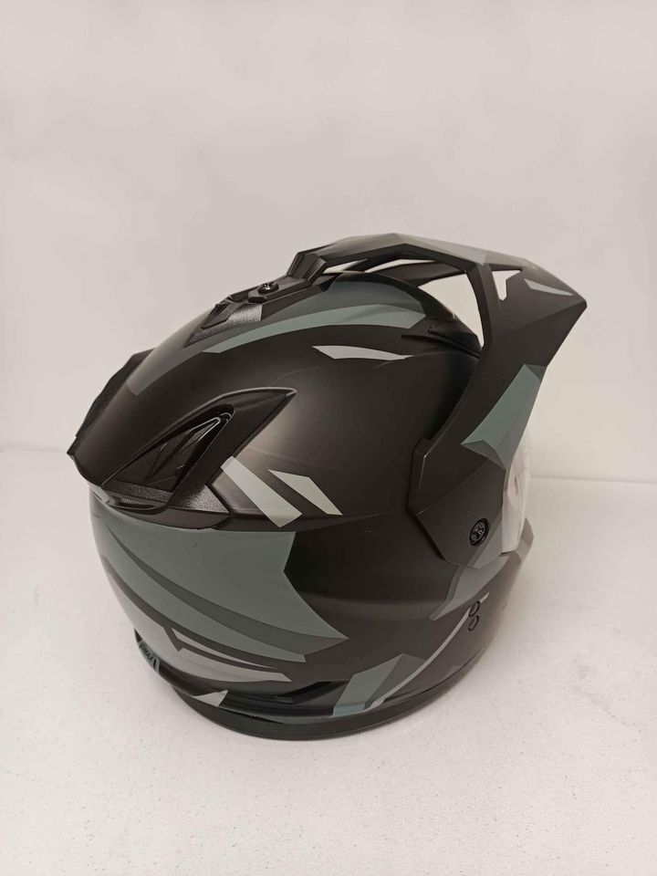 Gmax GM11 Street Dual Sport Helmet Ripcord Graphic Black