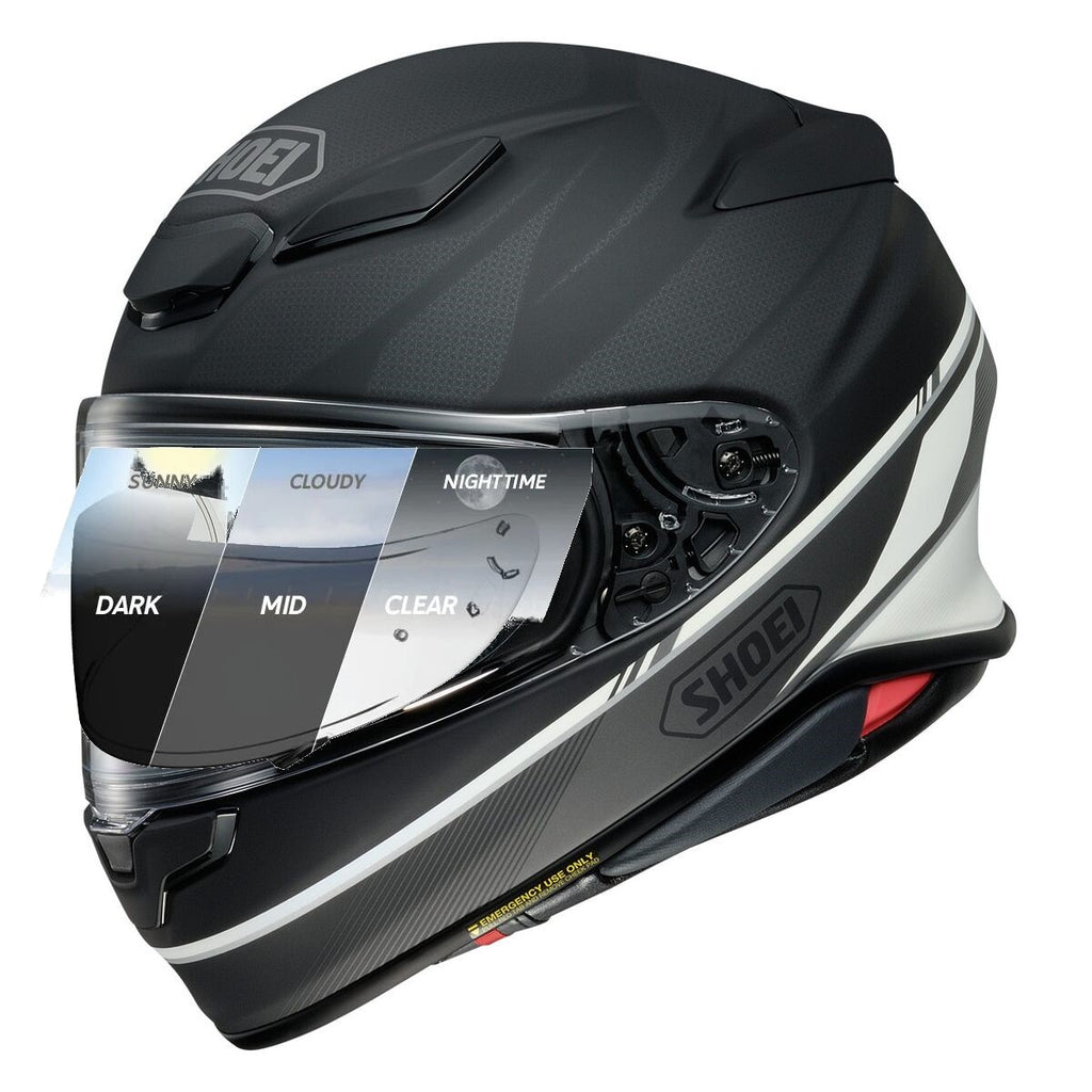 Shoei RF-1400 Helmet Nocturne Graphic TC-5 Photochromic Shield Installed
