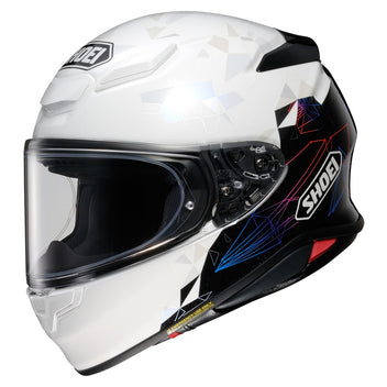 SHOEI X-9 PHASE WHITE/BLUE L（59cm） Shoei X-Fourteen Brink Helmet Blue/White/Silver - MotoDirect.com