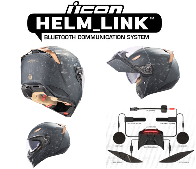 Icon Threshold Bluetooth Helmet Nocturnal 2 HelmLink