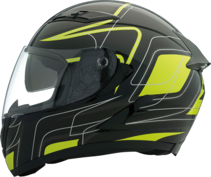 Z1R Strike OPS SV Full Face Helmet Black Hi Viz Yellow