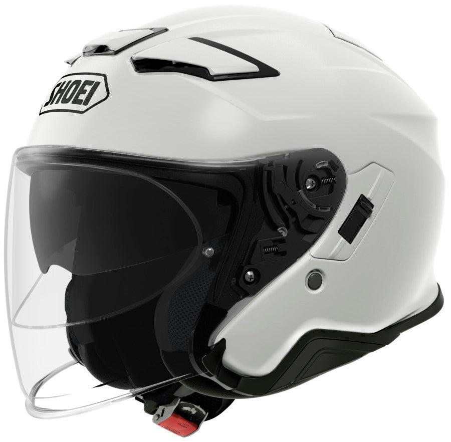 gloss white half helmet motorcycle Shoei J-Cruise II Helmet White / Large