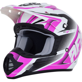 AFX FX-17 Off Road Helmet Force Graphic Pearl White Fuchsia