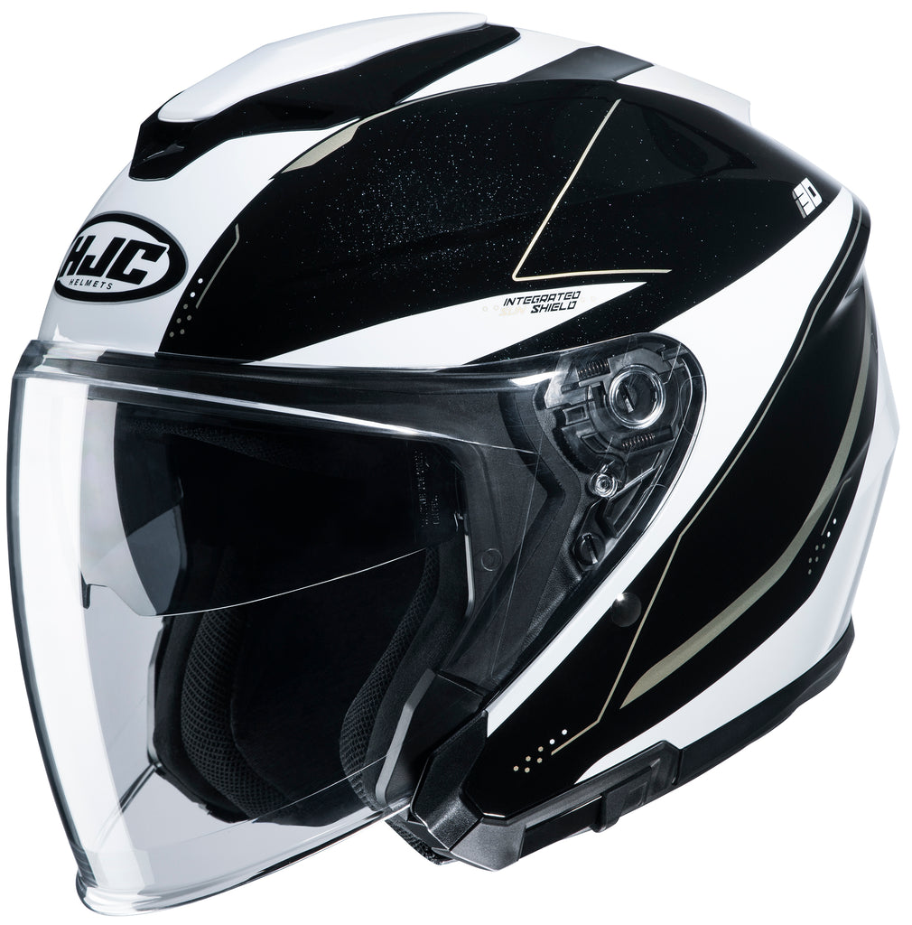HJC i30 Open Face Helmet Slight Graphic MC-9 White
