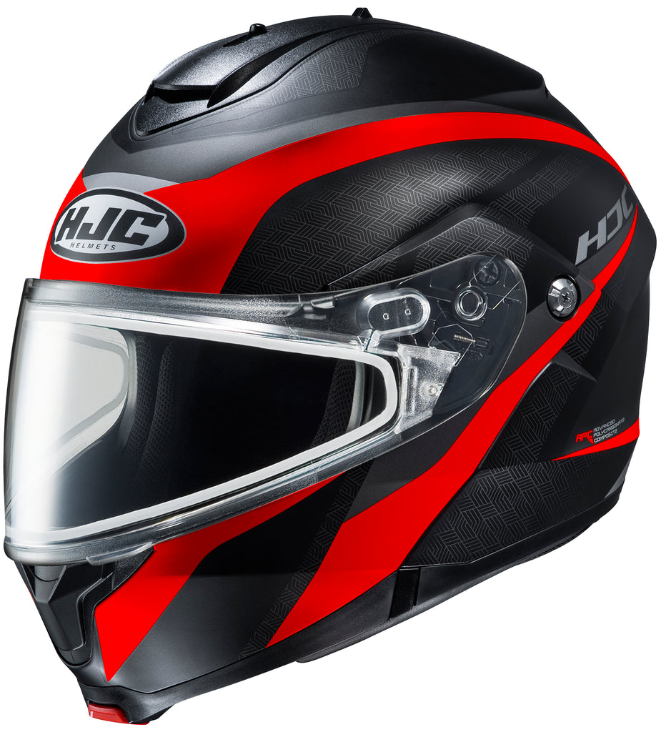 HJC C91 Modular Snow Helmet Taly Graphic MC1SF Flat Red Electric Shield