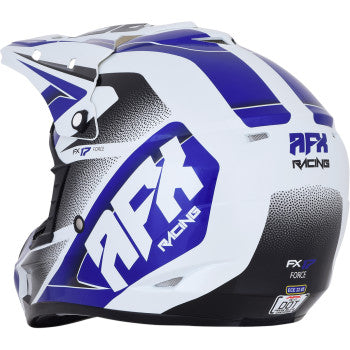 AFX FX-17 Off Road Helmet Force Graphic Pearl White Blue