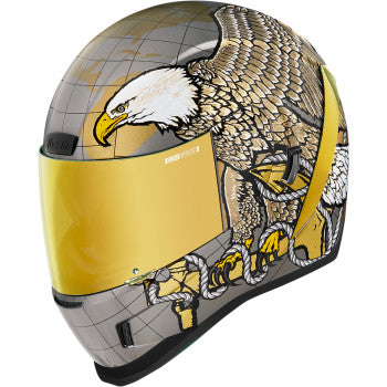 gold full face motorcycle helmet Icon Airform Full Face Helmet Semper Fi