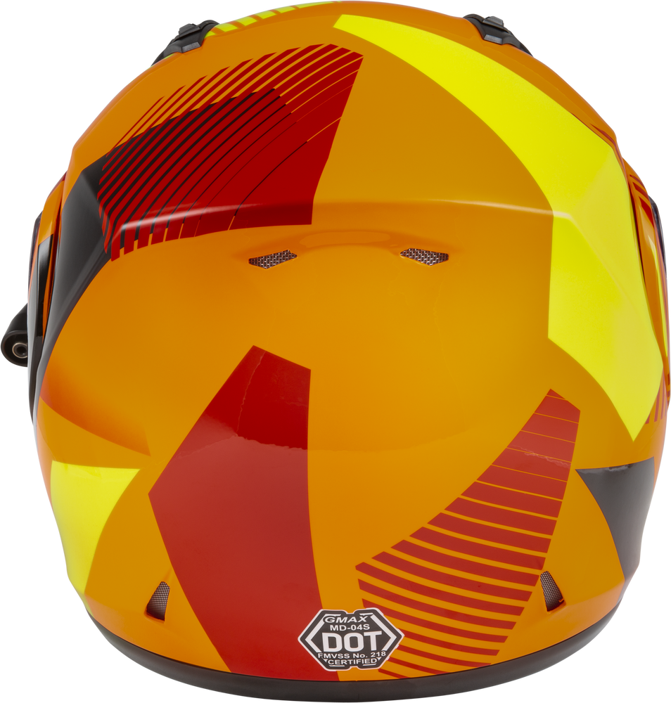Gmax MD-04 Modular Snow Helmet Reserve Neon Orange Hi Vis Electric Shield