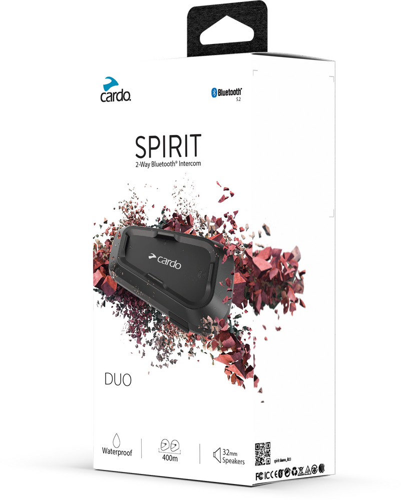 New Cardo Spirit HD Headset on Shoei Neotec2