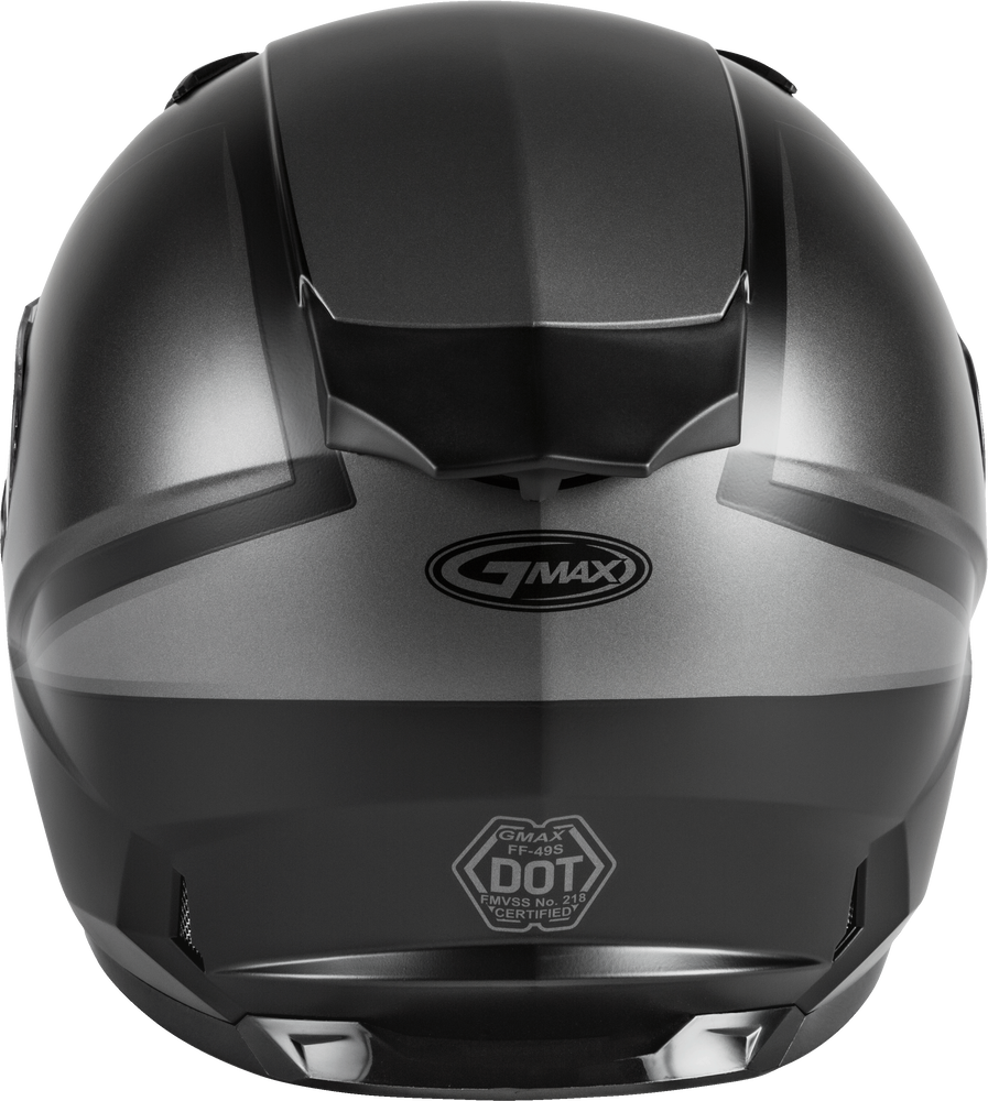 Gmax FF-49S Full Face Helmet Hail Matte Black Gray Dual Lens