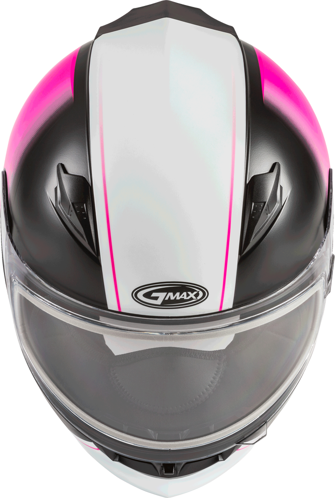 Gmax FF-49S Full Face Helmet Hail Matte Black Pink White Dual Lens